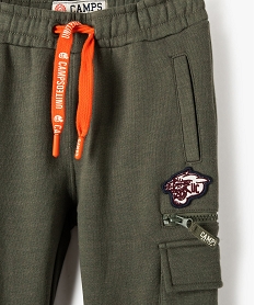 pantalon de jogging garcon avec poches a rabat - camps united vert pantalonsC990001_2