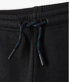 pantalon de sport garcon en molleton chaud noirC990301_2