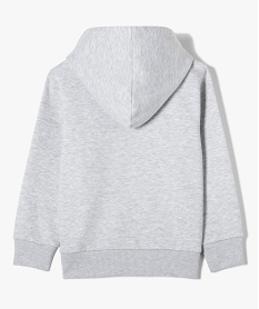 sweat zippe et molletonne a capuche garcon gris sweatsC992801_3