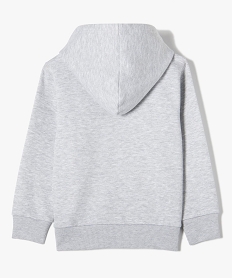 sweat garcon zippe et molletonne avec capuche gris sweatsC992801_4