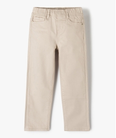 pantalon garcon 5 poches avec taille elastiquee beige jeansC994101_1