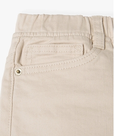 pantalon garcon 5 poches avec taille elastiquee beige jeansC994101_2