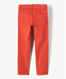 pantalon garcon uni coupe slim extensible orange pantalonsC994701_3