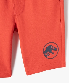 bermuda garcon en maille jersey motif dinosaures - jurassic world orangeC996201_2