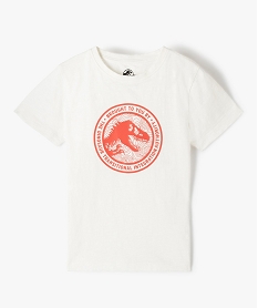 tee-shirt garcon a motif dinosaure en relief blanc tee-shirtsC998901_1