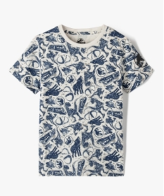 tee-shirt garcon a manches courtes motif all over - jurassic world beige tee-shirtsC999001_1