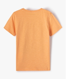 tee-shirt garcon a manches courtes et imprime skate fluo orangeC999201_3
