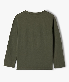 tee-shirt garcon a manches longues avec motif vertD002201_4