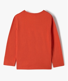 tee-shirt garcon a manches longues avec motif orangeD002301_3