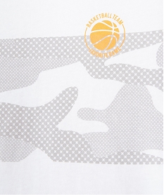 tee-shirt garcon a manches longues imprime sport blancD002401_2