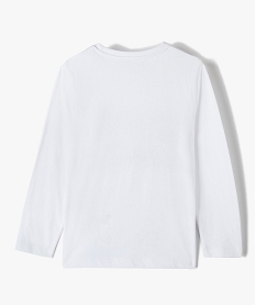 tee-shirt garcon a manches longues imprime sport blancD002401_3