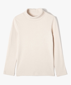 GEMO Tee-shirt à manches longues et col roulé garçon blanc chine