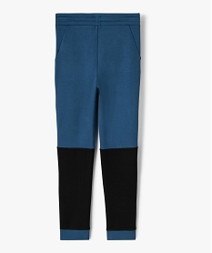 pantalon de sport garcon en maille extensible a taille elastiquee bleu pantalonsD004701_3