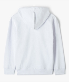 sweat garcon zippe bimatiere a capuche blanc sweatsD007701_4