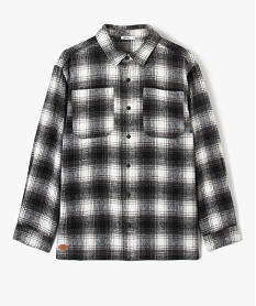 GEMO Chemise garçon à carreaux aspect flanelle? Noir