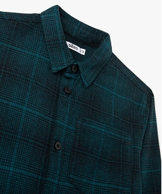 chemise garcon en flanelle a carreaux imprime chemisesD009301_2