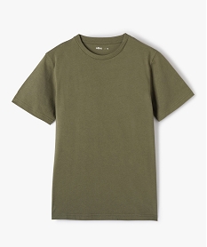 tee-shirt garcon a manches courtes uni vert tee-shirtsD011501_1