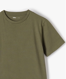 tee-shirt garcon a manches courtes uni vert tee-shirtsD011501_2