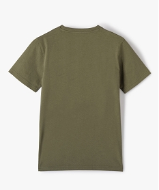 tee-shirt garcon a manches courtes uni vert tee-shirtsD011501_3