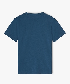tee-shirt garcon a manches courtes uni bleu tee-shirtsD011601_3