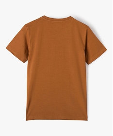 tee-shirt garcon a manches courtes a motif tropical brun tee-shirtsD011701_3