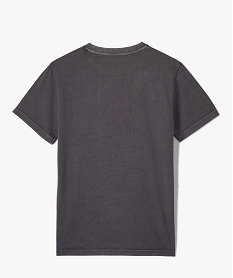 tee-shirt garcon a manches courtes avec motif sur le buste gris tee-shirtsD012201_3