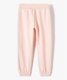 pantalon de jogging fille en molleton chaud roseD015501_3