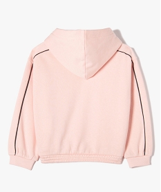 sweat fille a capuche en molleton chaud rose sweatsD016401_3