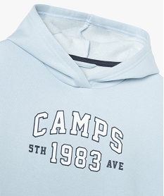 sweat fille a capuche coupe loose - camps united bleuD017001_2