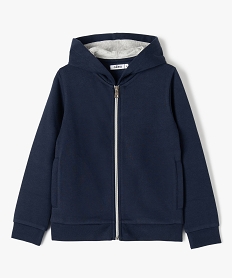 sweat fille zippe a capuche bleu sweatsD018101_2