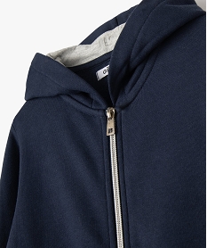 sweat fille zippe a capuche bleu sweatsD018101_3