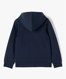 sweat zippe a capuche interieur molletonne fille bleu sweatsD018101_4