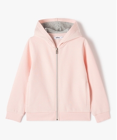 sweat fille zippe a capuche rose sweatsD018201_2
