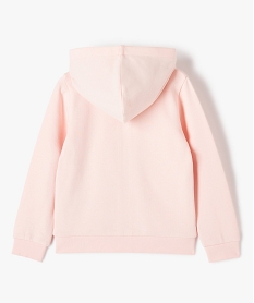 sweat zippe a capuche interieur molletonne fille rose sweatsD018201_4