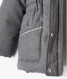 manteau fille elegant a doublure chaude et rembourrage en fibres recyclees gris blousons et vestesD019801_3