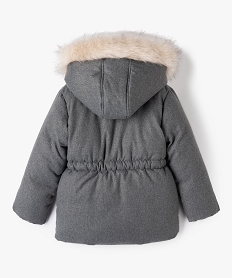 manteau fille elegant a doublure chaude et rembourrage en fibres recyclees gris blousons et vestesD019801_4