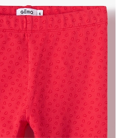 legging fille long en molleton imprime rouge pantalonsD022201_2