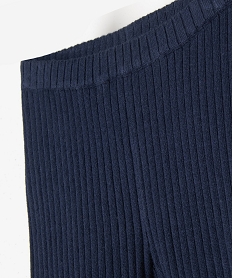 pantalon leggings en maille cotelee fille bleu pantalonsD022401_2