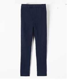 pantalon leggings en maille cotelee fille bleu pantalonsD022401_3