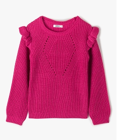 pull fille en grosse maille pailletee rose pullsD024701_1