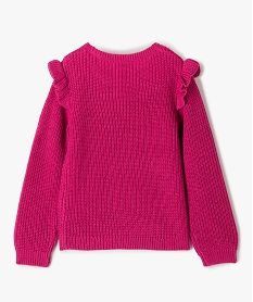 pull fille en grosse maille pailletee rose pullsD024701_3