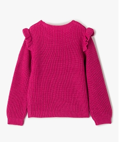 pull fille en grosse maille pailletee rose pullsD024701_4