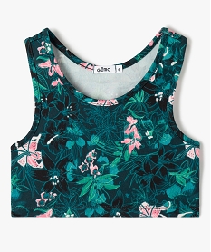 debardeur de sport fille court imprime multicolore tee-shirtsD027901_1