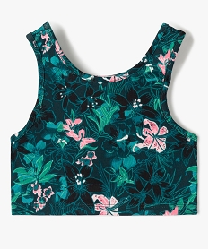 debardeur de sport fille court imprime multicolore tee-shirtsD027901_4