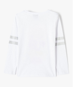 tee-shirt fille a manches longues motif yoshi et paillettes - super mario blancD028601_3