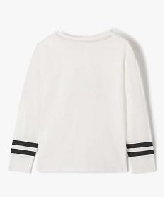 tee-shirt fille a manches longues motif animal en velours beige tee-shirtsD028801_4