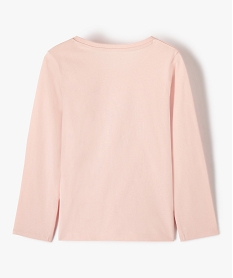 tee-shirt fille a manches longues et motif en sequins reversibles rose tee-shirtsD030401_4