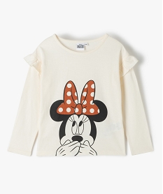 GEMO Tee-shirt fille à manches longues à motif Minnie - Disney Beige