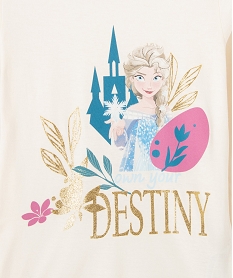 tee-shirt fille avec motif paillete la reine des neiges - disney beige tee-shirtsD030801_2