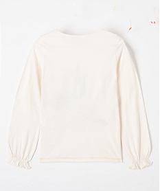 tee-shirt fille avec motif paillete la reine des neiges - disney beige tee-shirtsD030801_3